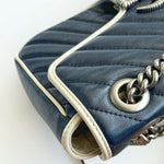 Load image into Gallery viewer, Gucci Calfskin Matelasse Diagonal Small Torchon GG Marmont Shoulder Bag (Pre-owned) GXKV2DR
