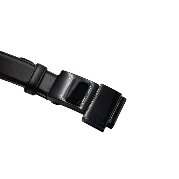 Gucci Vintage Leather Waist Belt Black (Pre-owned)