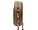 Load image into Gallery viewer, Saint Laurent Monogram Round Vinyl Camera Bag Brown Beige (Like New)
