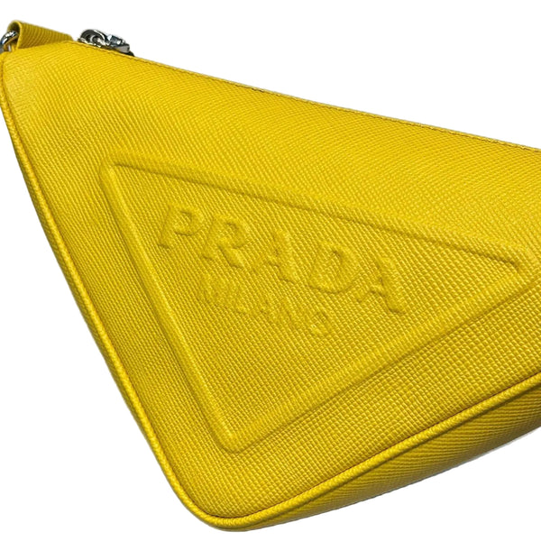Prada Saffiano Triangle Bag Sunny Yellow (Like new)