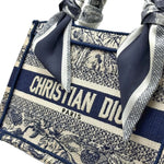 Load image into Gallery viewer, Christian Dior Toile De Jouy Dioriviera Small Book Tote Blue (Like new) H239R6J
