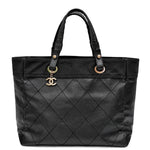 Load image into Gallery viewer, Chanel Black Coated Canvas Paris-Biarritz Grand Shopping Tote Bag (Pre-owned)
