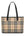 Burberry Black Leather Nova Check Coated Canvas Tote Bag (Pre-owned)