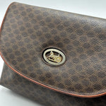 Load image into Gallery viewer, Celine Macadam Canvas Horse Carriage Bag PVC Leather Brown Gold Auth (Pre-owned)
