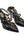 Valentino Garavani Pebbled Calfskin Rockstud Ankle Strap 100mm Pumps Black (Pre-owned)