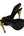 Louis Vuitton Slingback Heels in Black Suede With Gold Leather Trim And Metallic Gold Heel