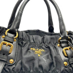 Load image into Gallery viewer, Prada Black Gaufre Tessuto Nylon Shopping Tote Bag (Pre-owned) 87X8449
