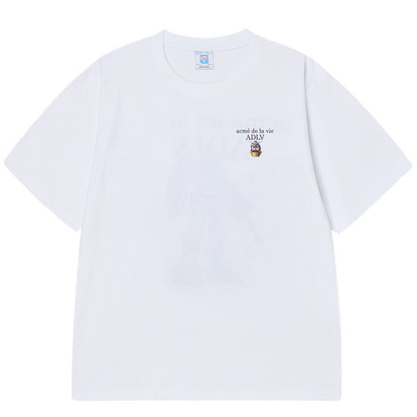 ADLV Mobile Suit Gundam Basic Logo Short Sleeve T-shirt White