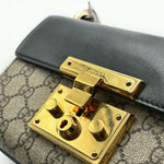 Load image into Gallery viewer, Gucci Small Padlock Shoulder Bag in GG Supreme Canvas &amp; Leather (Like new) HG74VMC
