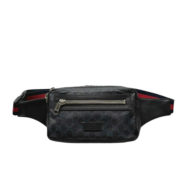 Gucci Belt Bag Soft GG Supreme Web Strap Black Red (Pre-owned) QDTTJ44