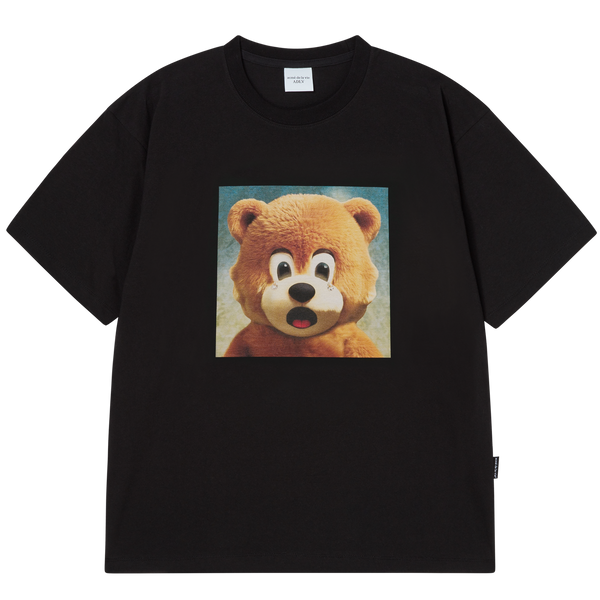 ADLV AC Bear Baby Face Jewelry Short Sleeve T-shirt Black