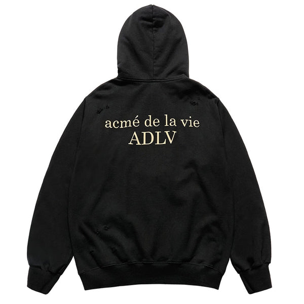 Jean-Michel Basquiat x ADLV Boone Hoodie Zip Up Black