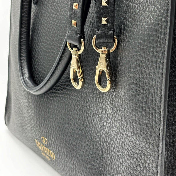 Valentino Garavani Rock Studs Shoulder Tote Bag (Like new) K387J6G
