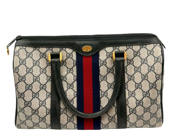 Gucci Boston Bag GG monogram Canvas Leather (Pre-owned) 8RJ8DX7