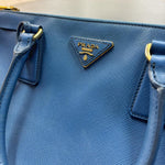 Load image into Gallery viewer, Prada Black Saffiano Lux Leather Double Zip Small Tote Bag (Pre-owned) WTYTRCG
