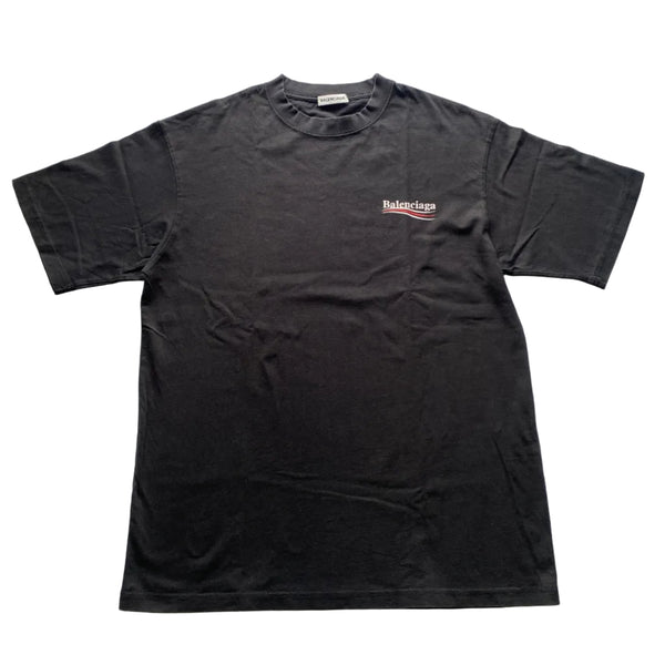 Balenciaga Campaign Logo T-shirt Black (Pre-owned)