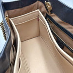 Load image into Gallery viewer, Gucci Beige/Black GG Supreme Canvas Padlock Medium Tote (Pre-owned) 74GV927
