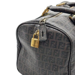 Load image into Gallery viewer, Fendi Brown Zucchino Coated Canvas and Leather Forever Bauletto Boston Bag (Pre-owned) HRTBH2M
