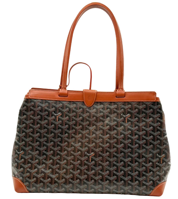 Goyard Bellechasse Biaude PM Bag Black & Tan (Like new)