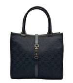 Load image into Gallery viewer, Gucci Black Guccissima Jacquard Jackie Tote (Pre-owned) 78GMTVQ
