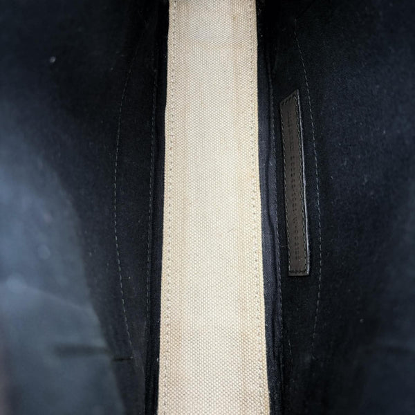 Balenciaga Cotton Canvas Calfskin Navy Cabas XS Natural Black (Pre-owned) 7JCQGGQ