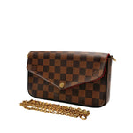 Load image into Gallery viewer, Louis Vuitton Pochette Félicie Damier Ebene Canvas (Like new) YYBWTJ3
