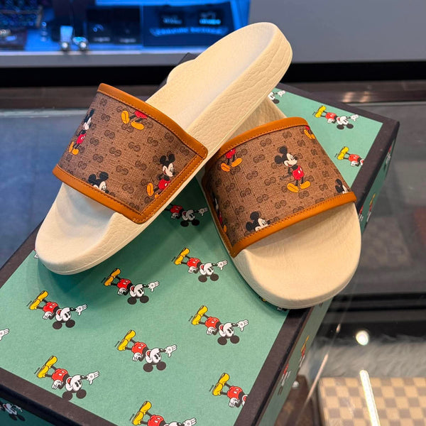 Gucci x Disney GG Mickey Slides Beige (Pre-owned)