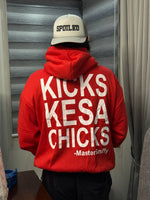 Load image into Gallery viewer, Kicks Kesa Chicks Master Sniffy Hoodie Red
