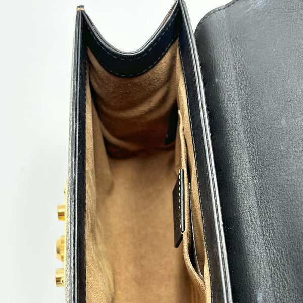 Gucci Small Padlock Shoulder Bag in GG Supreme Canvas & Leather (Like new) HG74VMC
