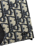 Load image into Gallery viewer, Dior Saddle Bifold Wallet Black Grained Calfskin Marquetry Dior Oblique Jacquard (Brandnew) JX3MRYKr
