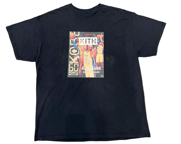 Kith Vintage Tee Kobe Bryant R.I.P Graphic Tee Black