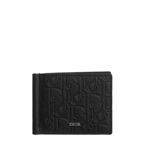 Dior Wallet with Money Clip Black Dior Gravity Leather (Bnew)