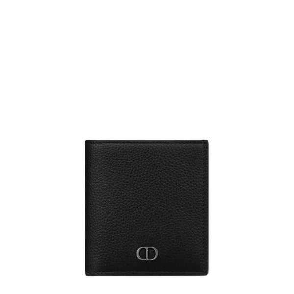 CD Icon Bifold Wallet Black Grained Calfskin (Bnew)