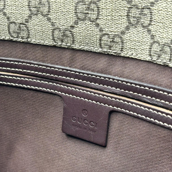Gucci GG Brown Supreme Monogram Coated Canvas Messenger Bag (Pre-owned) 8G9DXTM