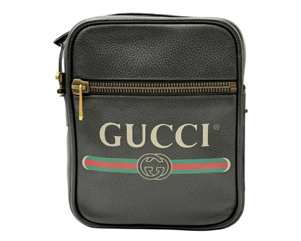 Gucci Print Messenger Bag in Black (Like new)