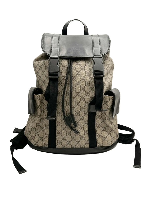 Gucci Soft Backpack Monogram GG Black/Brown (Pre-owned) MD77GQD