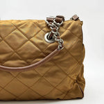 Load image into Gallery viewer, Prada Quilted Beige Nylon Silver Chain Shoulder Bag (Like new) DQR6XQV
