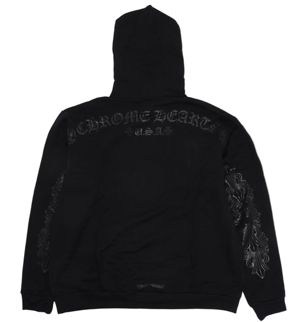 Chrome Hearts Limited Edition (Online Exclusive) Tonal Horseshoe Logo Hoodie Black