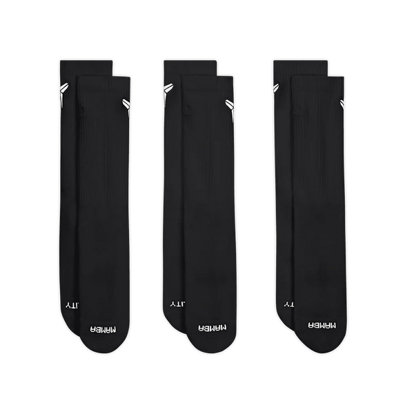 Nike Everyday Elevated Kobe Crew Socks Black (3 Pairs)