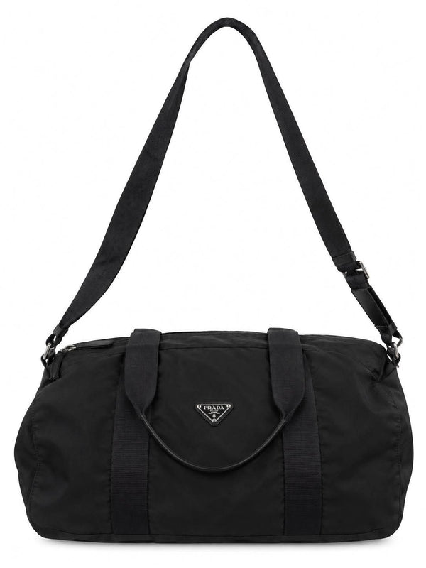 Prada Boston Duffle Nylon Bag Black (Pre-owned)