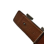Load image into Gallery viewer, Hermes Leather Belt With Silver-Toned Buckle (Pre-owned)

