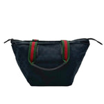 Load image into Gallery viewer, Gucci GG Canvas Sherry Line Tote Bag Handbag black (Pre-owned) 4DV889J
