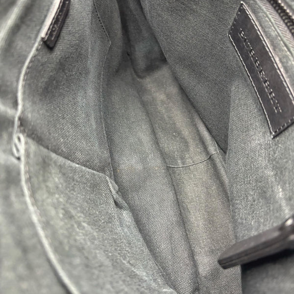 Burberry Black/Brown Check Coated Canvas Messenger Bag (Pre-owned)