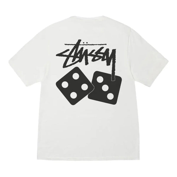 Stussy Dice pigment-dyed T-shirt White