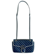 Load image into Gallery viewer, Gucci Calfskin Matelasse Diagonal Small Torchon GG Marmont Shoulder Bag (Pre-owned) GXKV2DR
