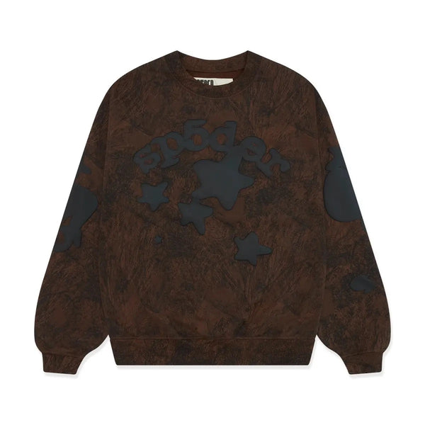 SP5DER BELUGA REAL TREE CAMO CREWNECK SWEATSHIRT COMPLEX CON