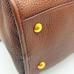 Load image into Gallery viewer, Prada Brown Vitello Daino Leather Zip Tote Bag (Pre-owned) GB3VKHK

