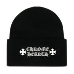Load image into Gallery viewer, Chrome Hearts logo-embroidered Beanie Black
