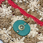 Load image into Gallery viewer, Gucci Beige/Red/Green Woven Floral Raffia GG Marmont Small Shoulder Bag (Pre-owned)

