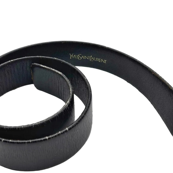 Saint Laurent Black Leather Belt (Pre-owned)